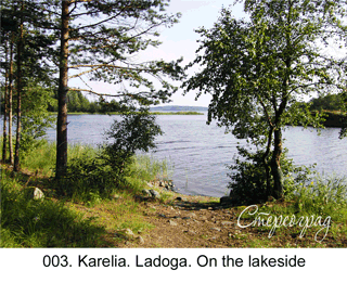 <b>003.</b> Karelia. Ladoga. On the lakeside.  (3D shooting : with step to step moving). 2016. 70x50 cm.<br>
Price - <b> 17500</b> roubles unframed 