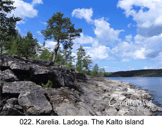 <b>022.</b> Karelia. Ladoga. The Kalto island (3D shooting : with step to step moving). 2015. 70x50 cm.<br>
 Price - <b>17500</b> roubles unframed