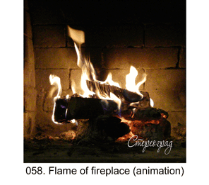 <b>058.</b> Flame of fireplace (animation : 2D shooting without step-by-step navigation). 2013. 57x57 cm.<br>
 Price - <b>15000</b> roubles unframed