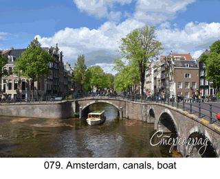 <b>079.</b> Amsterdam, canals, boat. (2D-3D conversion, 2019). 70x50 cm.<br>
Price - <b> 17500</b> roubles unframed